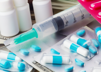 A series of medical supplies implying costly treatment